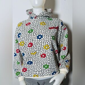 Madhappy White Sweater with Colorful Floral Pattern
